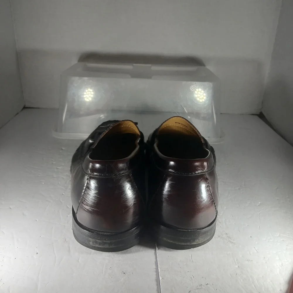 Cole Haan Tassel Loafers 11.5 D Burgundy Leather Dress Shoes 03507 Preppy